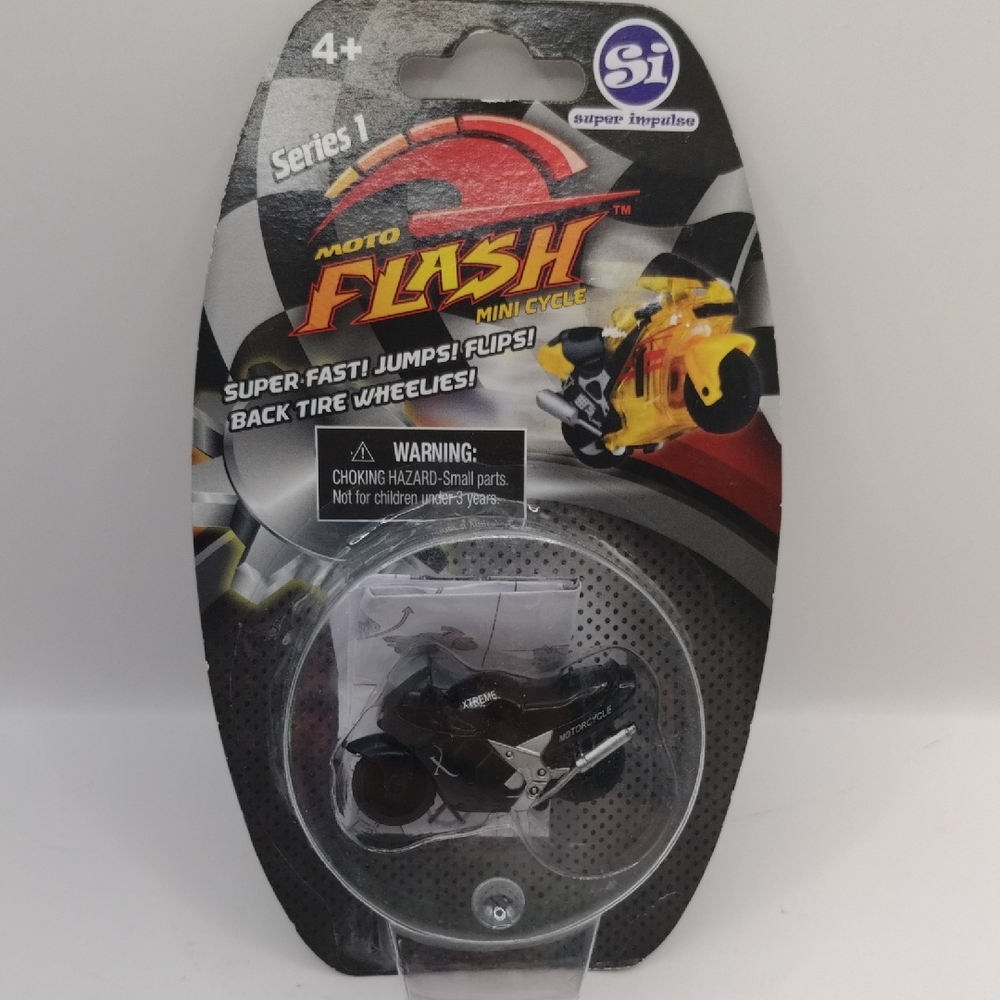 Moto Flash MICRO MINI Cycle Gyro Flywheel Novelty Toy Motorcycle 1.75" SEALED
